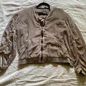 Free people velvet bomber jacket